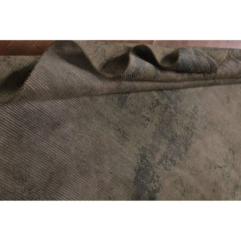 Striped / Abstract Oriental Area Rug Handmade Wool Carpet - 6'0"x 9'1"