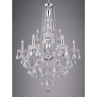 Chrome 9 Light Chandelier with Crystal - Chandeliers For Bedrooms by Overstock.com