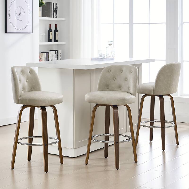 26"/29" Swivel Bar Stools/ Counter Stool with Bentwood Legs