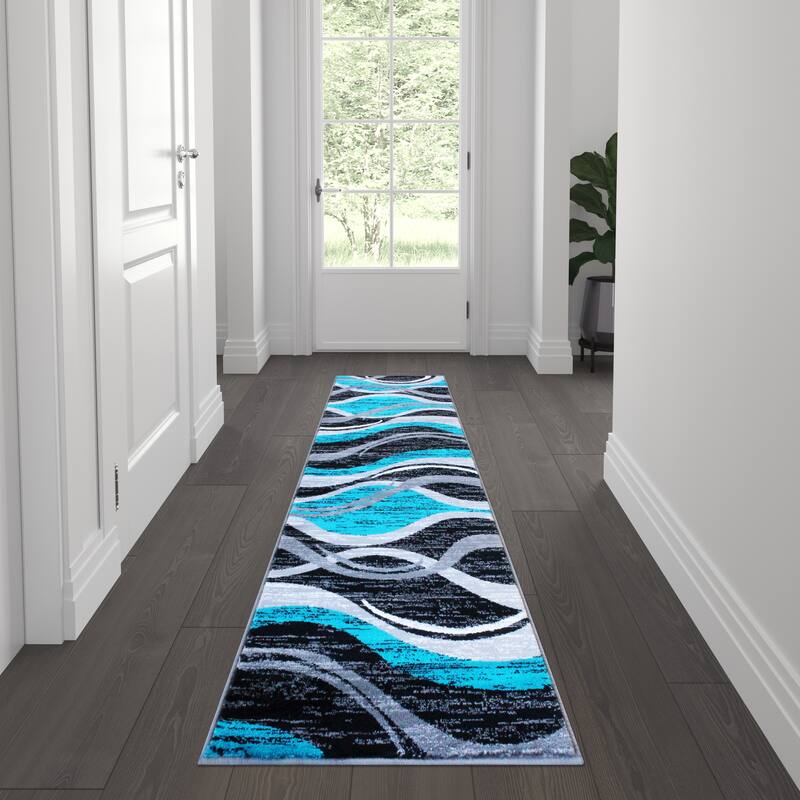 Modern Ripple Design Abstract Area Rug