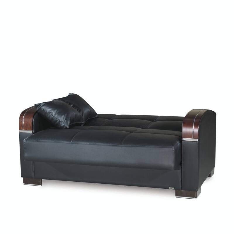 Collection Upholstered Convertible Loveseat With Storage