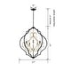 preview thumbnail 4 of 8, Adoncia Black and Brushed Silverish Champagne Crystal Chandelier - 27 inches in Diameter x 31 inches H