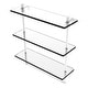 preview thumbnail 5 of 53, Allied Brass Foxtrot Collection 16 Inch Triple Tiered Glass Shelf with Integrated Towel Bar 16 - Matte White