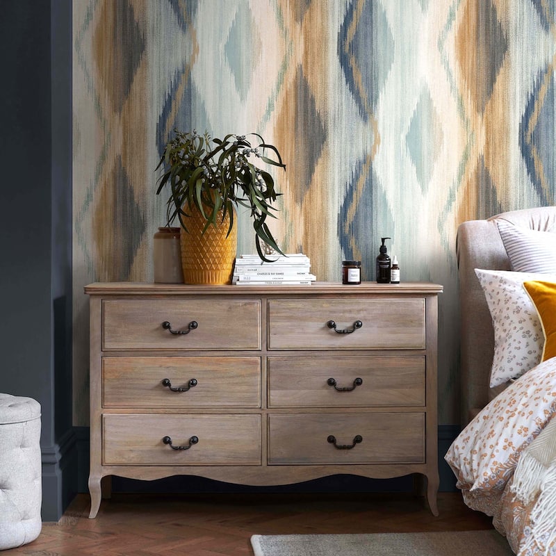 NEXT Abstract Ikat Orange Wallpaper