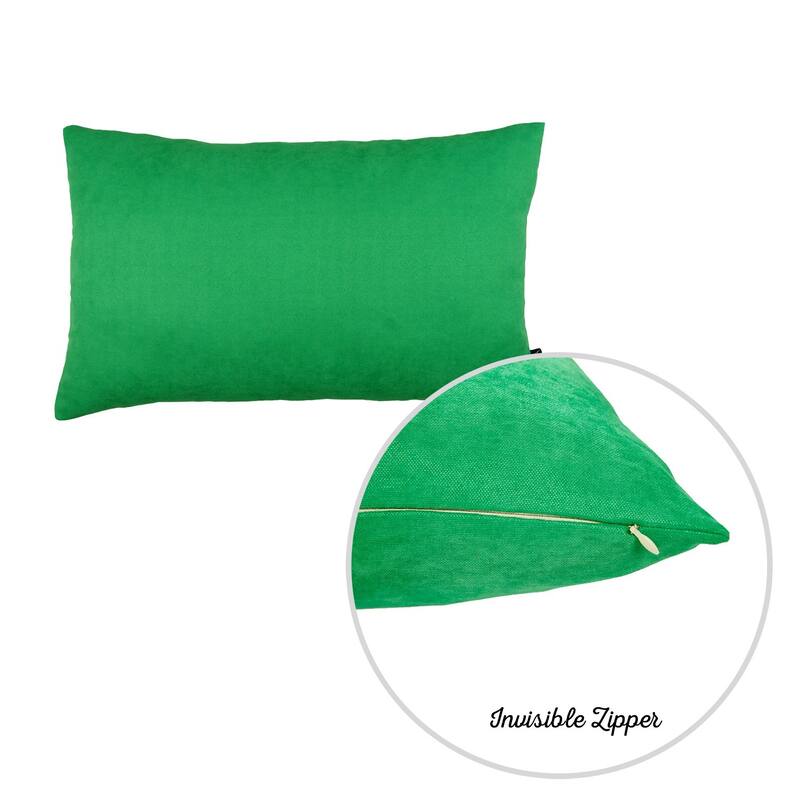 Honey Set of 2 Decorative Throw Pillow Cover Solid Color Lumbar