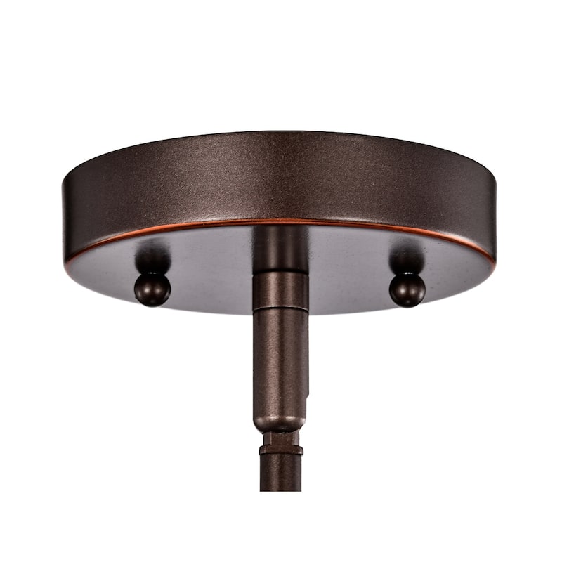 Yellowstone 1-Light Oil Rubbed Bronze Pendant with Seeded Glass Shade - Oil Rubbed Bronze