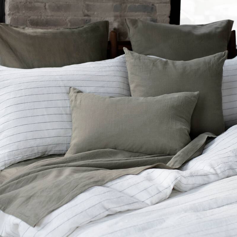 100% French Linen Throw Pillow Sham by BOKSER HOME