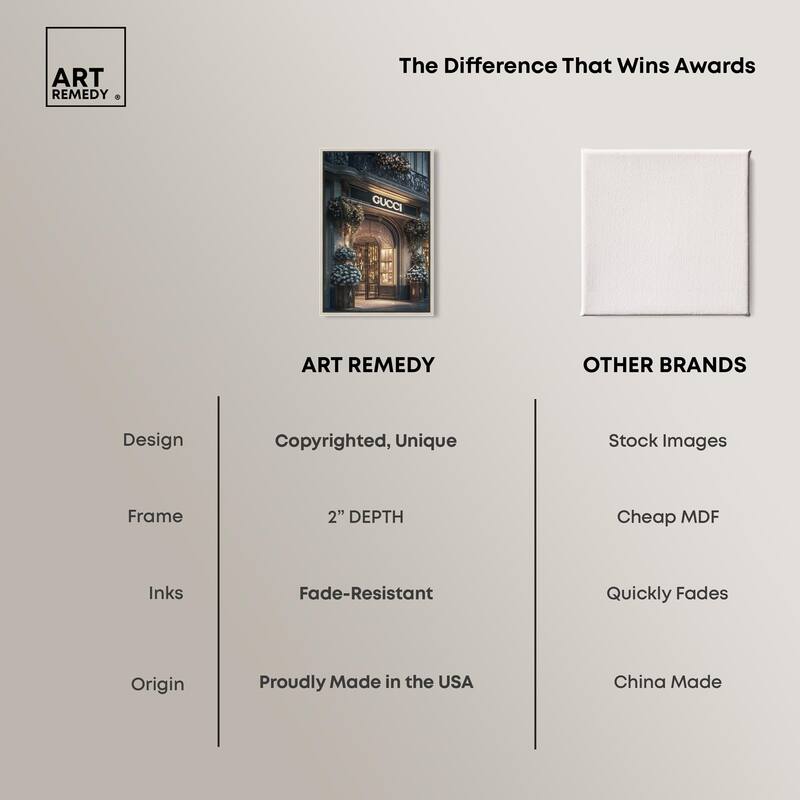Illuminated Luxury Store Canvas by Art Remedy