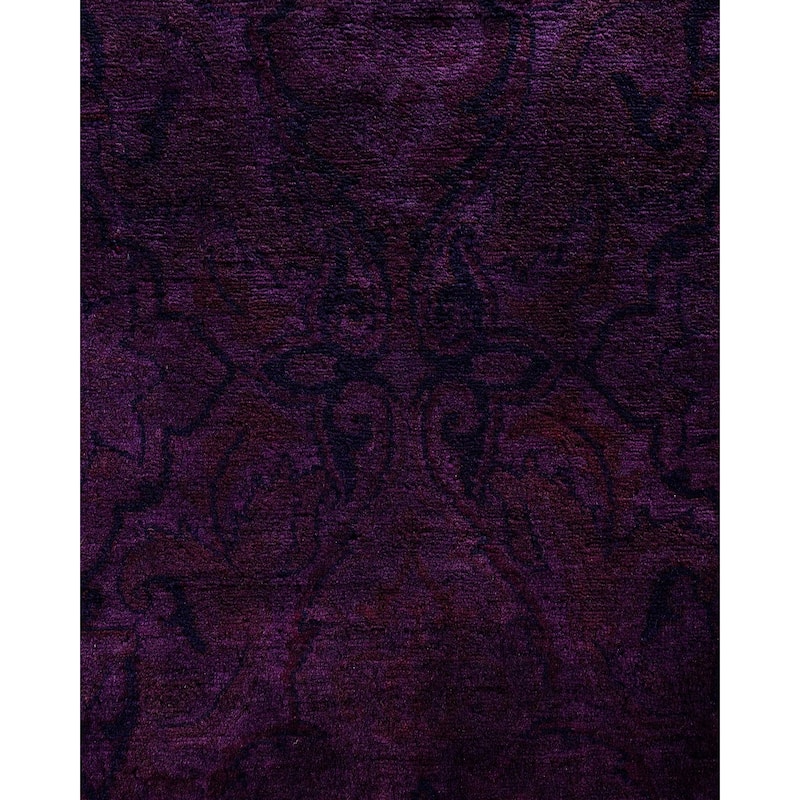 Contemporary Overdyed Wool Hand Knotted Area Rug - 6' 3" x 9' 0"