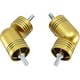 preview thumbnail 20 of 40, MERIVILLE Hinged Elbow Connector - Designed for Bay Window Curtain Rods or Corner Drapery Rods up to 1-inch Diameter Gold - For 1 1/8" rod
