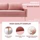 Modern Loveseat Square Arms Upholstered Velvet Sofa with Pillows