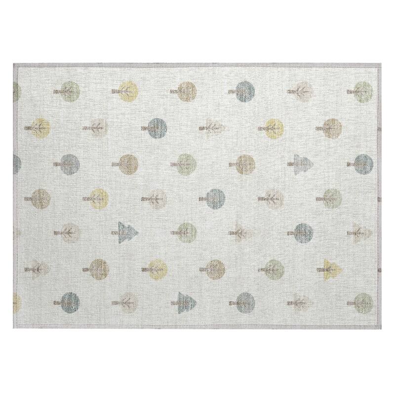 Machine Washable Indoor/ Outdoor Modern Mulvane Chantille Rug
