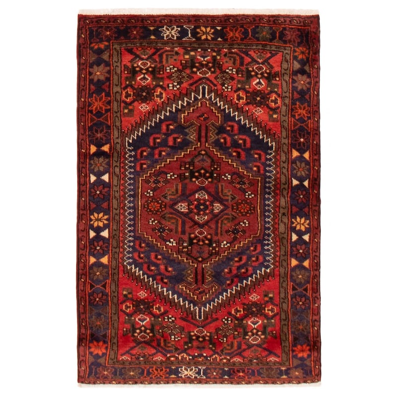 ECARPETGALLERY Hand-knotted Andelz Red Wool Rug - 3'2 x 4'10 - Red - 3'2 x 4'10