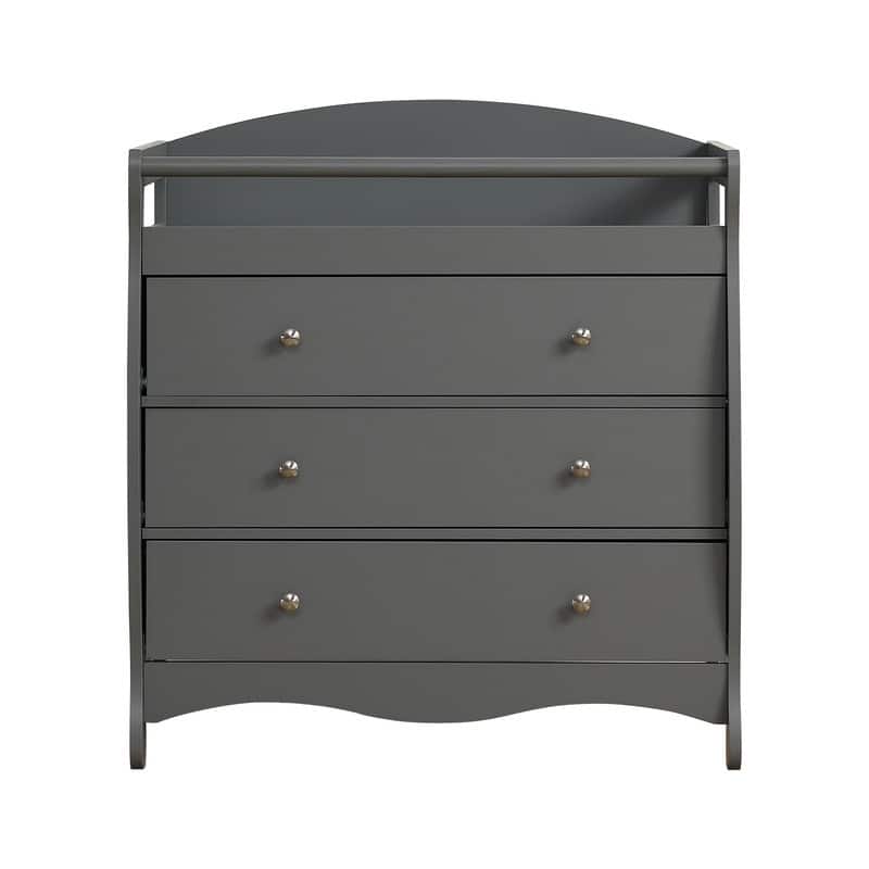 Solid Wood Changing Table with Three Drawers - N/A