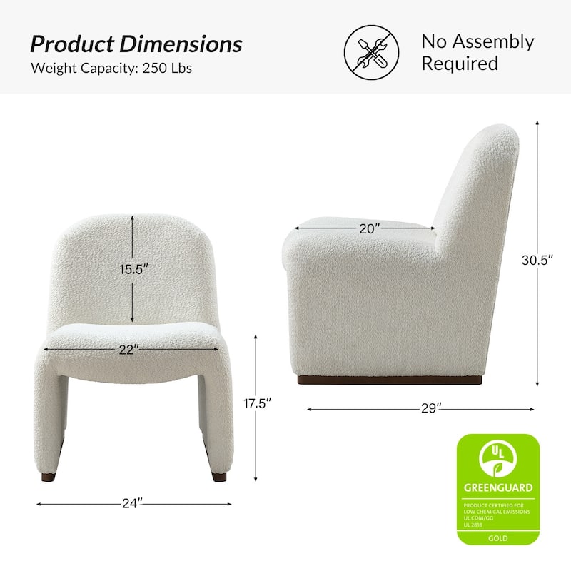 Roberto Mid-century Accent Chair with Hardwood Legs by HULALA HOME