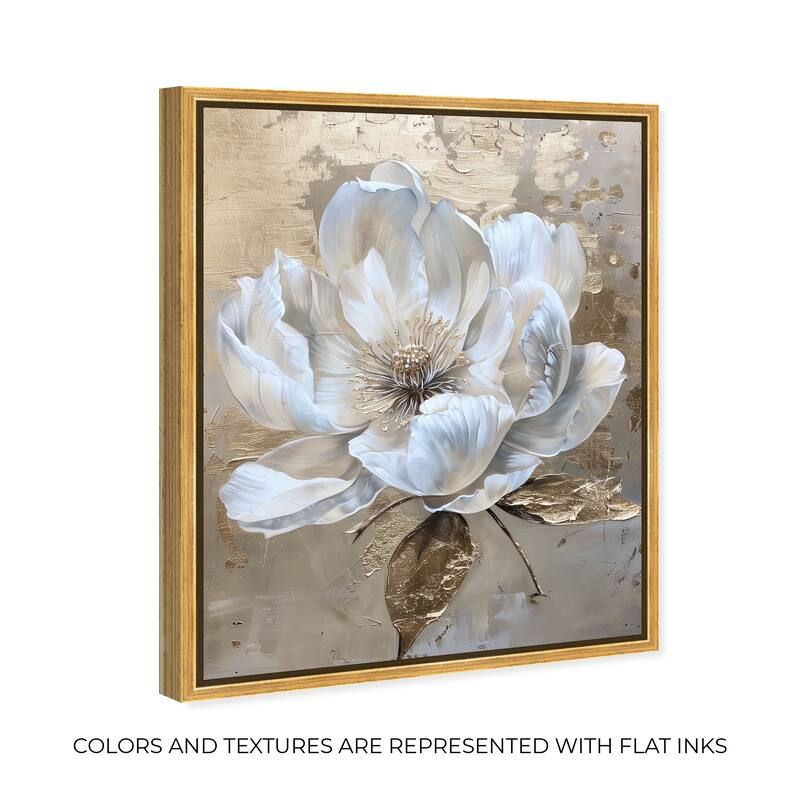 Art Remedy Athenas Flower Framed Floral Fine 1 Piece Canvas Wall Art
