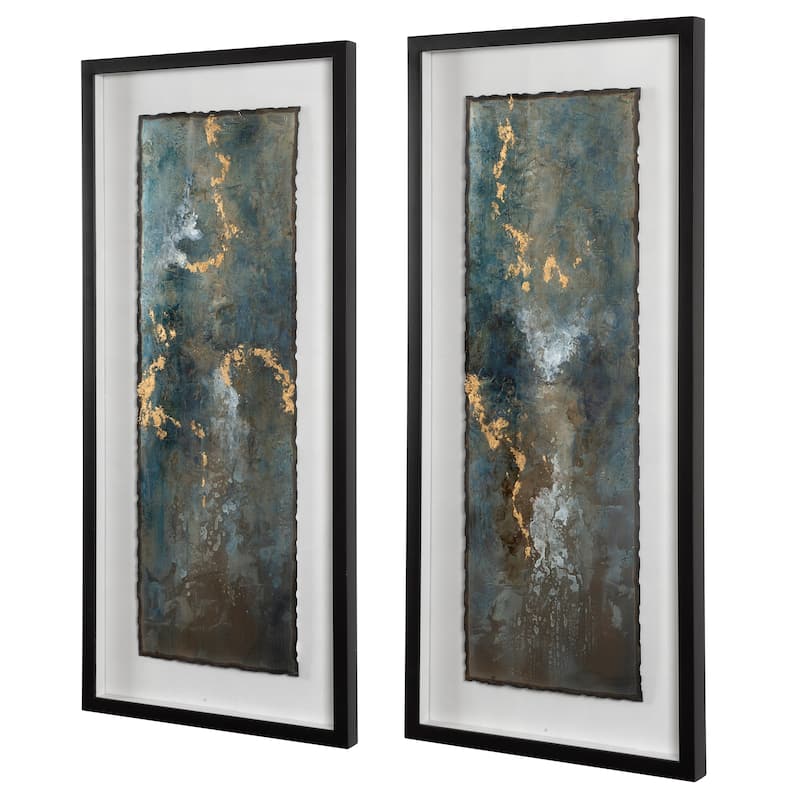 Uttermost Glimmering Agate Abstract Prints (Set of 2)