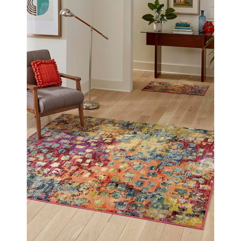 Contemporary Zhale Collection Area Rug