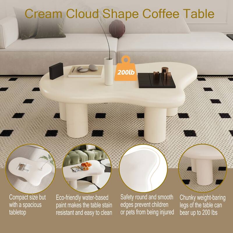 47 Inch Cloud Shaped Coffee Table