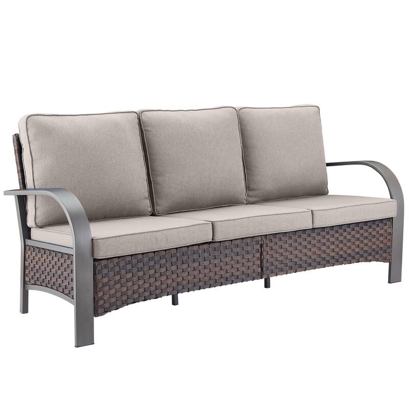 Outdoor Patio 3 Seater Sofa Furniture Couch Sofa
