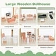 preview thumbnail 6 of 8, Wooden Corner Dollhouse Playset with 6 Rooms and 36 Pieces for Kids 3+ Years Old - 34" x 14.5" x 32.5" (L x W x H)