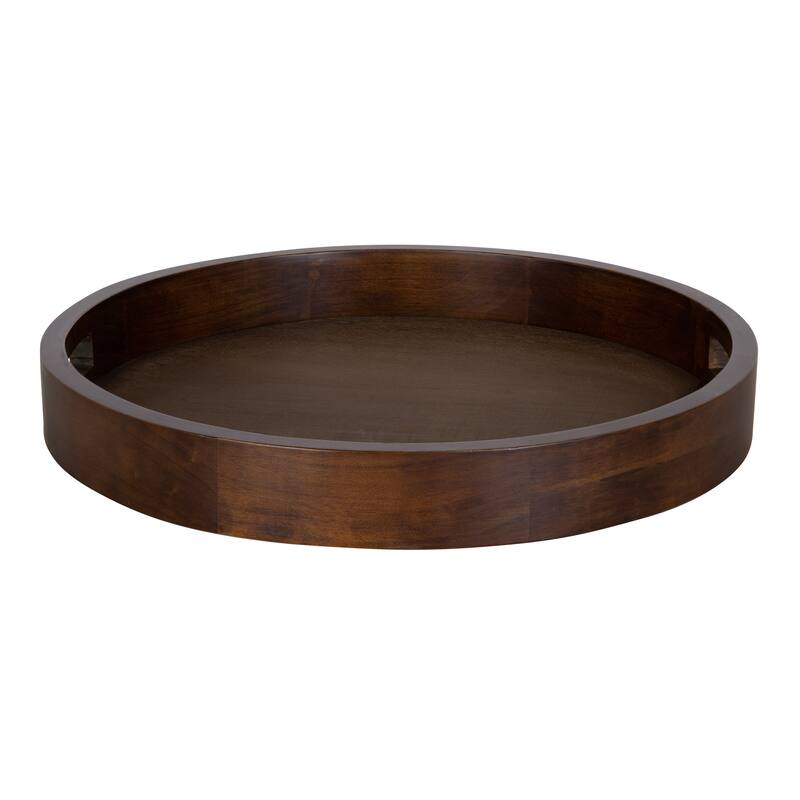 Kate and Laurel Hutton Round Wood Tray - 18" Diameter