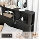 preview thumbnail 3 of 9, Twin Size Metal Platform Bed with Storage Headboard and Charging Station
