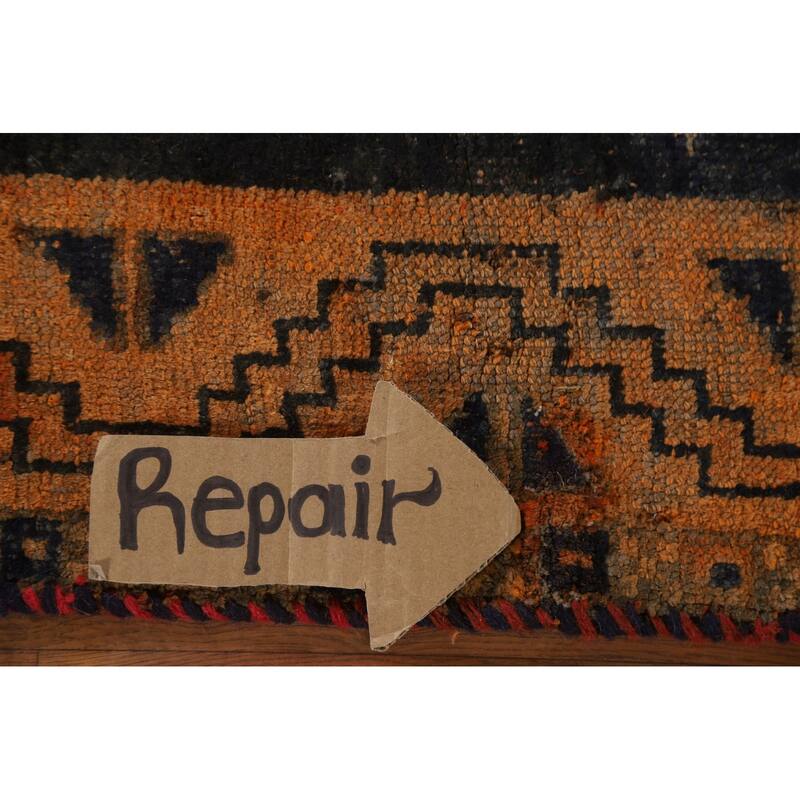 Geometric Lori Persian Antique Area Rug Handmade Wool Carpet - 4'3"x 7'0"
