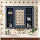 preview thumbnail 1 of 12, GDFStudio - Riggs Modern Wall-Mounted Bathroom Storage Cabinet with Mirror and Open Shelves (Not Include Bathroom Vanity) Blue