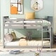 preview thumbnail 2 of 24, Wood Frame Bed Full Over Full Bunk Bed wLadder, Full-length Guardrail