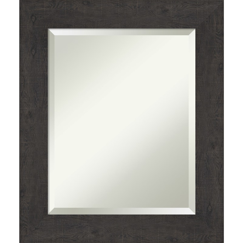 Beveled Wall Mirror Rustic Plank Espresso Frame Bed Bath & Beyond