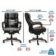 preview thumbnail 4 of 29, La-Z-Boy Bellamy Executive Leather Office Chair with Memory Foam Cushions, Solid Wood Arms and Base, Waterfall Seat Edge