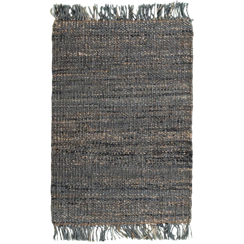 Alora Decor Bali Hand-woven Dhurrie Jute Rug - 5' x 7'6" - Grey