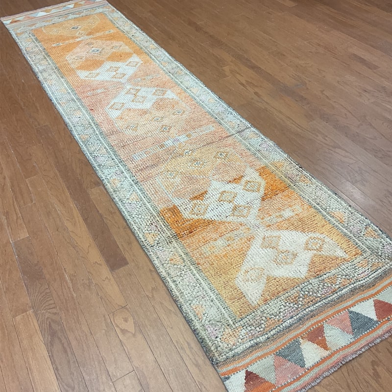 HERAT ORIENTAL Handmade Turkish Oushak Wool Runner - 2'11" x 11'10"