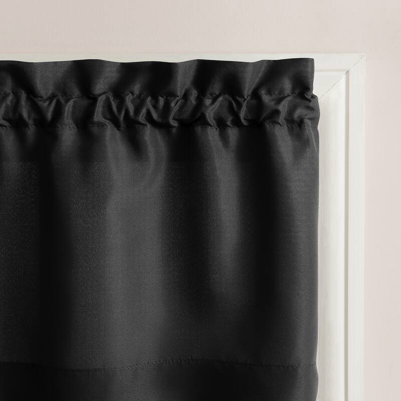 No. 918 Martine Microfiber Semi-Sheer Rod Pocket Kitchen Curtain Valance and Tiers Set