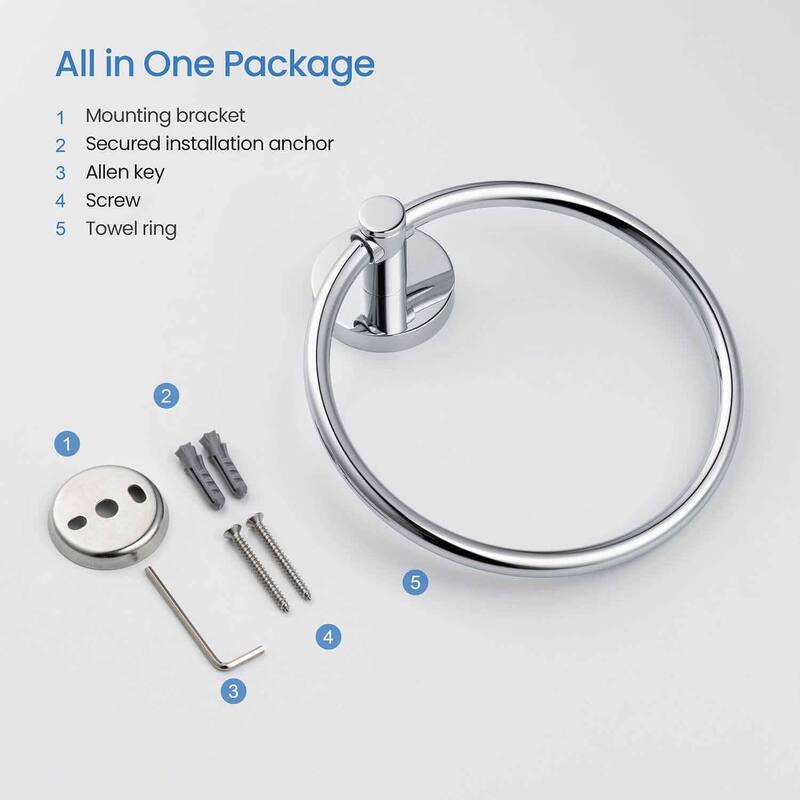 Circular Bathroom Towel Ring - N/A