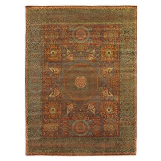 Exquisite Rugs Tabriz Rust / Green New Zealand Wool Rug (14'7 x 19'2 ...