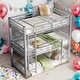 preview thumbnail 2 of 5, Metal Twin Size Triple Bunk Bed in Silver, Space-Saving Design with Sturdy Construction and Safety Guardrails