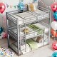 preview thumbnail 1 of 5, Metal Twin Size Triple Bunk Bed in Silver Silver