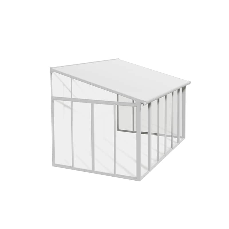 SanRemo 10 ft. White/White Sunroom, Patio Enclosure and Solarium