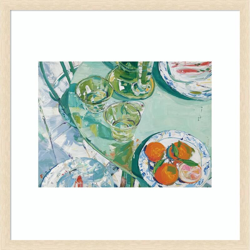 GreenTable No. 2 by Paula Freeman Wood Framed Wall Art Print