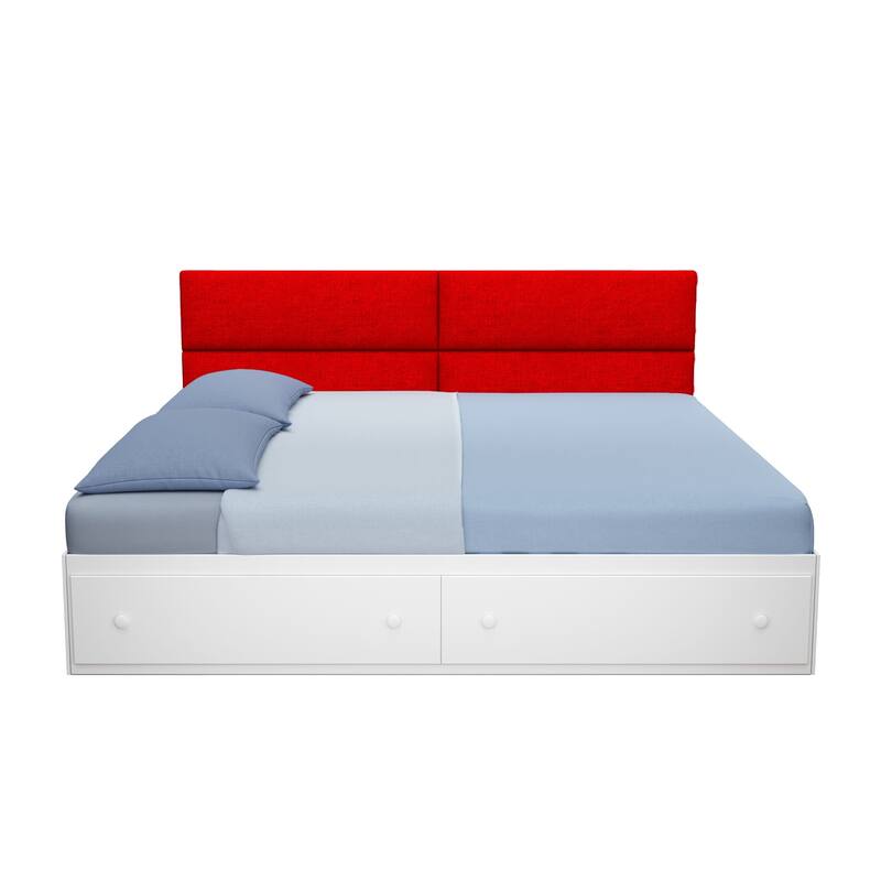 Jaxx Panelist Modern Padded Headboard - Set of 4 Fun Color Panels for Kids