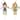 Set of 2 Boy and Girl Fall Harvest  Scarecrow Picks 18"