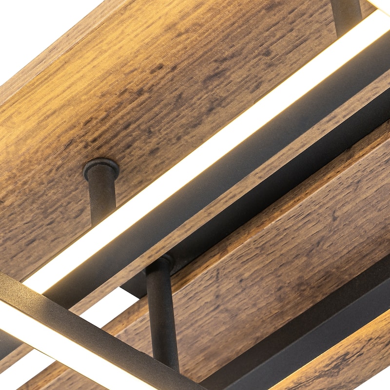 Rectangular Integrated LED Flush Mount Ceiling Light Dimmable - Dia.26.77-in