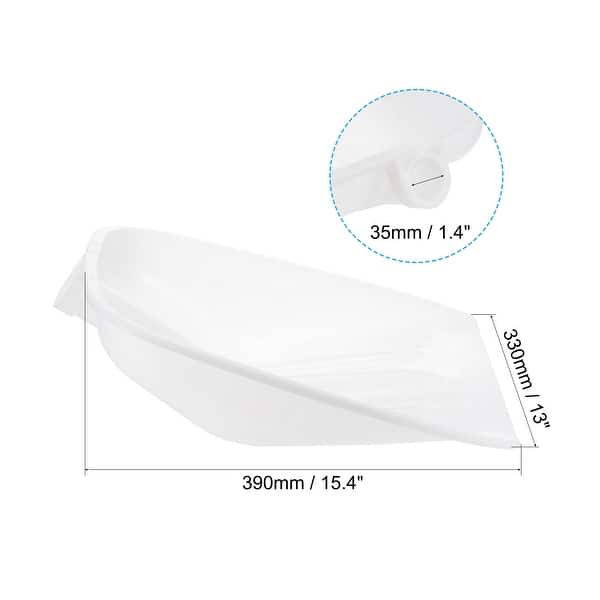 slide 3 of 5, 3Pcs 15x13" Plastic Snow Shovel Large Capacity Spade Snow Removal Tool White White