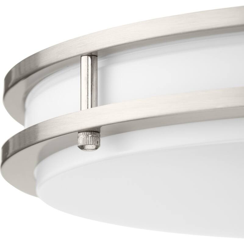 Abide Collection 5-CCT Integrated LED Brushed Nickel Contemporary 14" Medium Flush Mount Light - 14 in x 14 in x 2.83 in