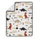 preview thumbnail 3 of 4, Mod Dino Boy Girl 4pc Nursery Crib Bedding Set - Orange Tan Rust Taupe Mustard Yellow Beige Black Modern Dinosaur Boho Arrow