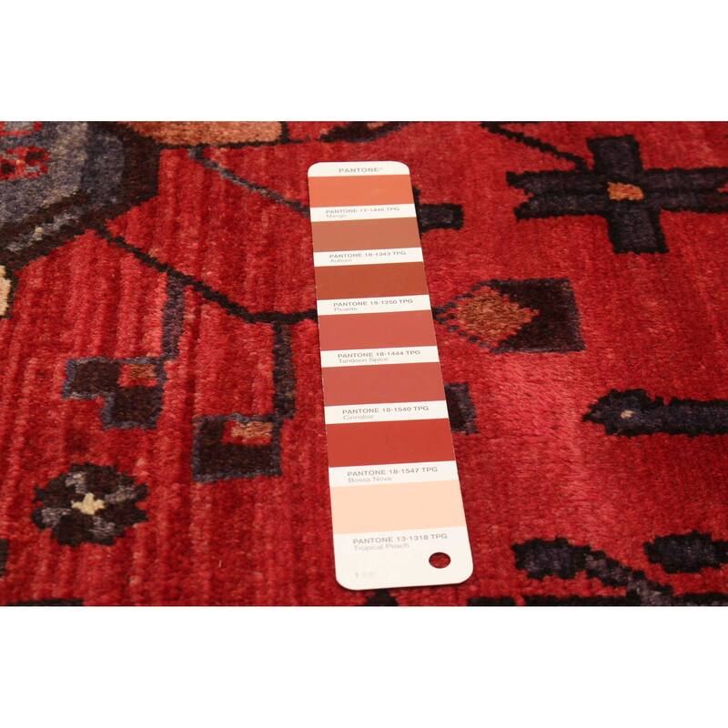 ECARPETGALLERY Hand-knotted Andelz Red Wool Rug - 3'7 x 9'8