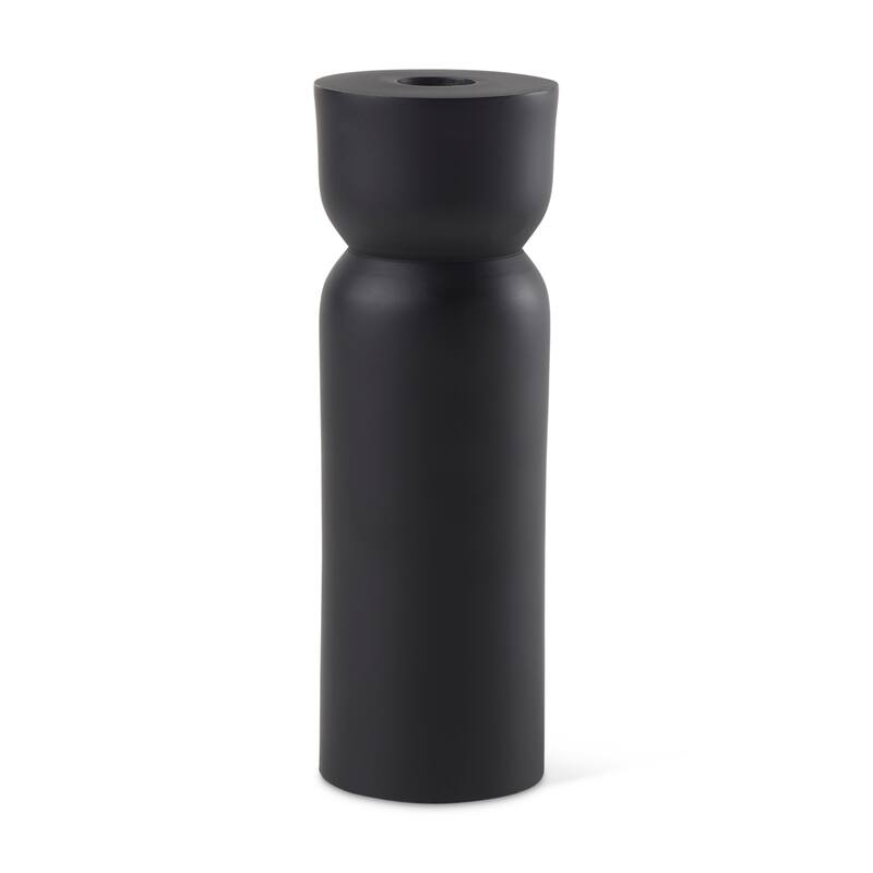 Malta Aluminum Candle Holder Large - 2.5L x 2.5W x 7.5H - Black