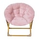 preview thumbnail 34 of 56, Kids Folding Synthetic Fur Saucer Chair for Playroom or Bedroom - 12.25"D x 22.75"W x 22"H